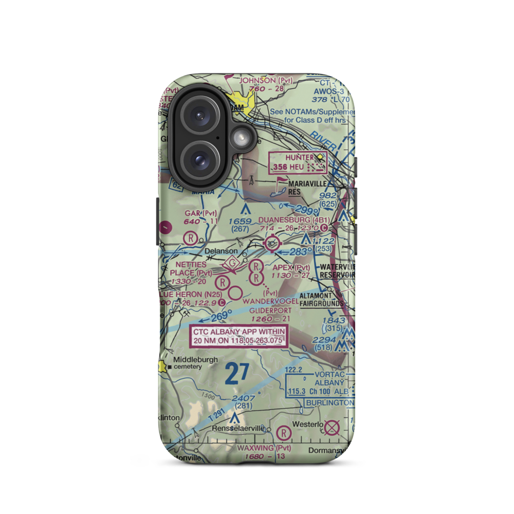 Knox Airport (N65) VFR Sectional  Tough iPhone Case iPhone 16 model shown