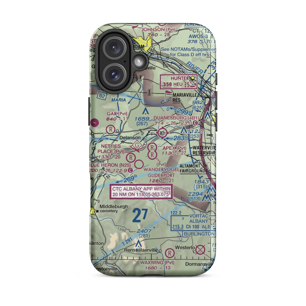 Knox Airport (N65) VFR Sectional  Tough iPhone Case iPhone 16 Plus model shown