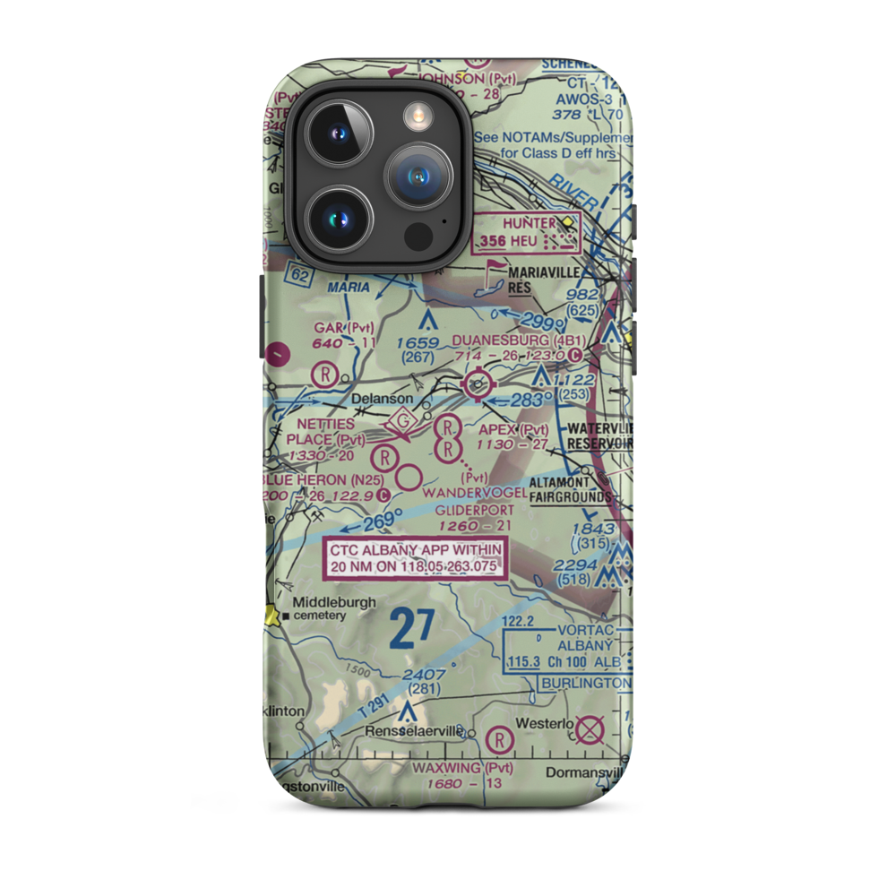 Knox Airport (N65) VFR Sectional  Tough iPhone Case iPhone 16 Pro Max model shown
