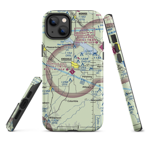 Knoxville Municipal Airport (OXV) VFR Sectional  Tough iPhone Case