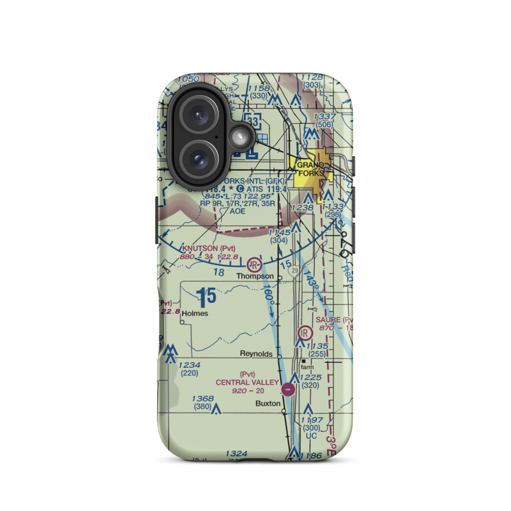 Knutson Airport (4ND1) VFR Sectional  Tough iPhone Case iPhone 16 model shown