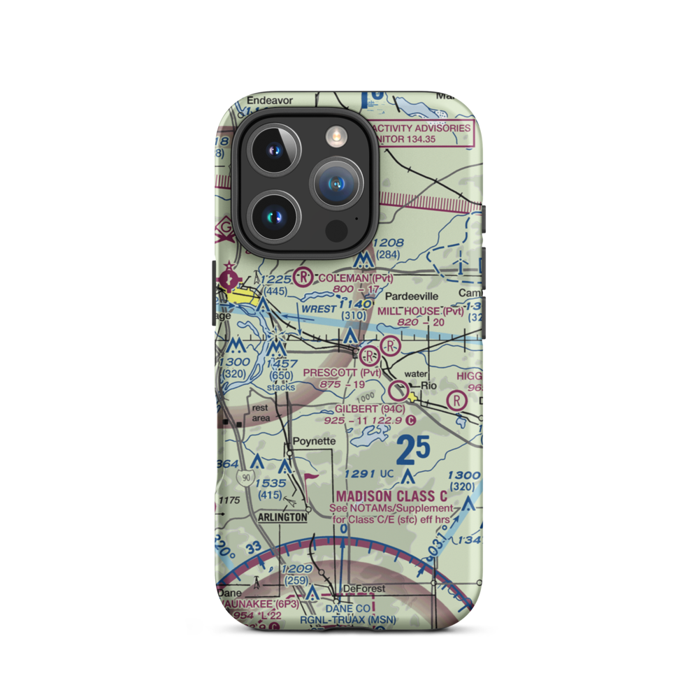 Knutson Field (WN39) VFR Sectional  Tough iPhone Case iPhone 16 Pro model shown