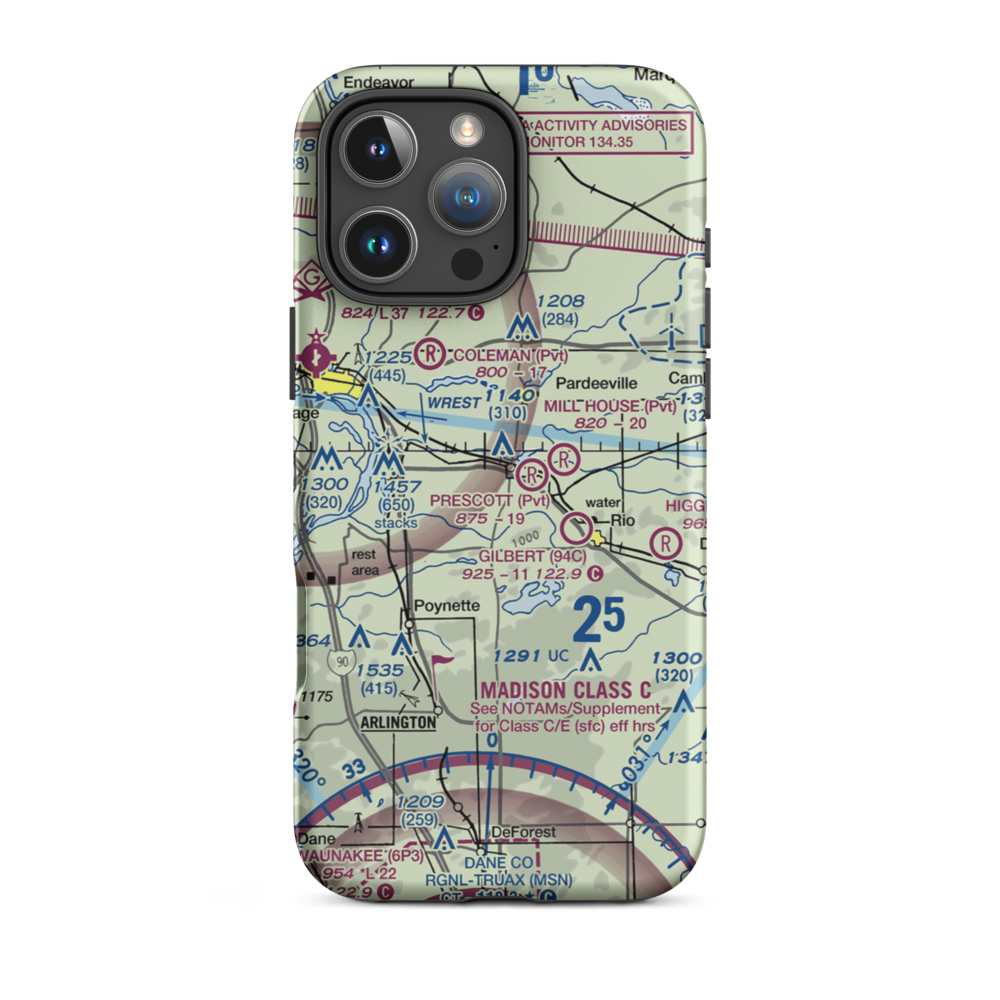 Knutson Field (WN39) VFR Sectional  Tough iPhone Case iPhone 16 Pro Max model shown
