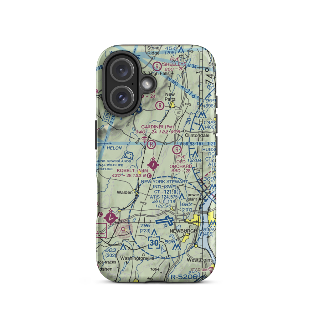 Kobelt Airport (N45) VFR Sectional  Tough iPhone Case iPhone 16 model shown