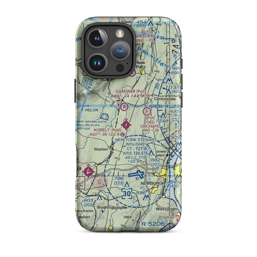 Kobelt Airport (N45) VFR Sectional  Tough iPhone Case iPhone 16 Pro Max model shown