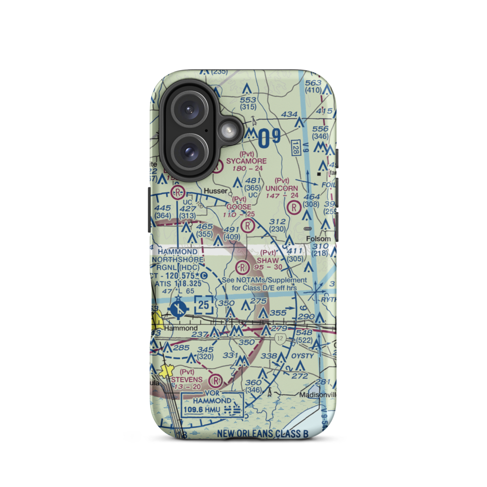Koenig Airpark (LS92) VFR Sectional  Tough iPhone Case iPhone 16 model shown