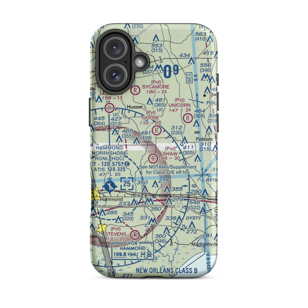 Koenig Airpark (LS92) VFR Sectional  Tough iPhone Case iPhone 16 Plus model shown