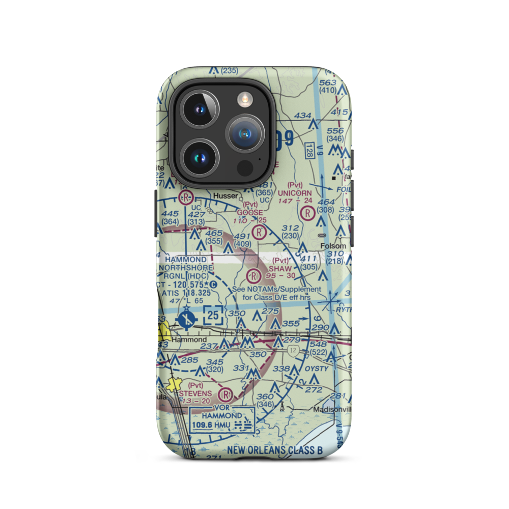 Koenig Airpark (LS92) VFR Sectional  Tough iPhone Case iPhone 16 Pro model shown