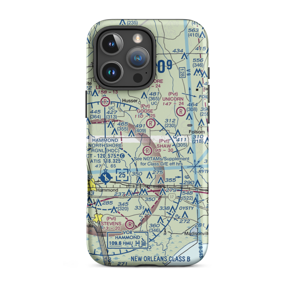 Koenig Airpark (LS92) VFR Sectional  Tough iPhone Case iPhone 16 Pro Max model shown