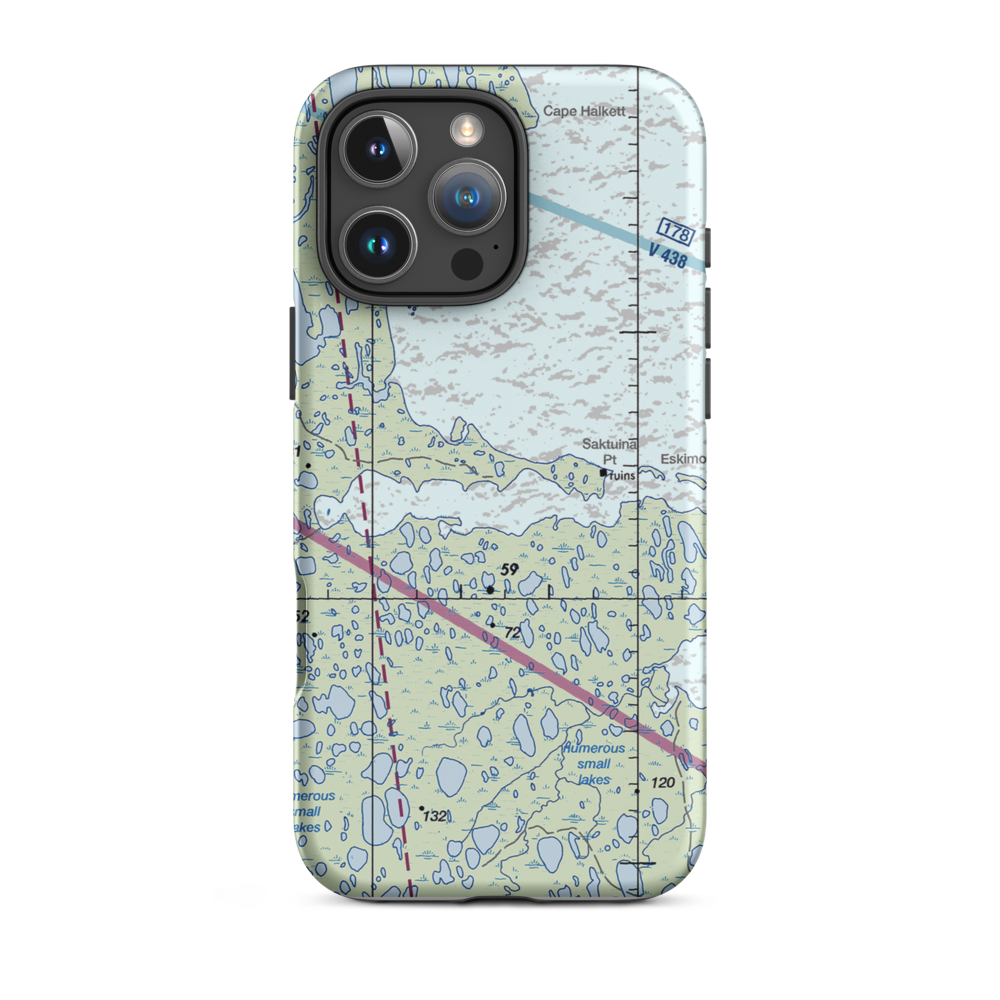 Kogru River (A41) VFR Sectional  Tough iPhone Case iPhone 16 Pro Max model shown