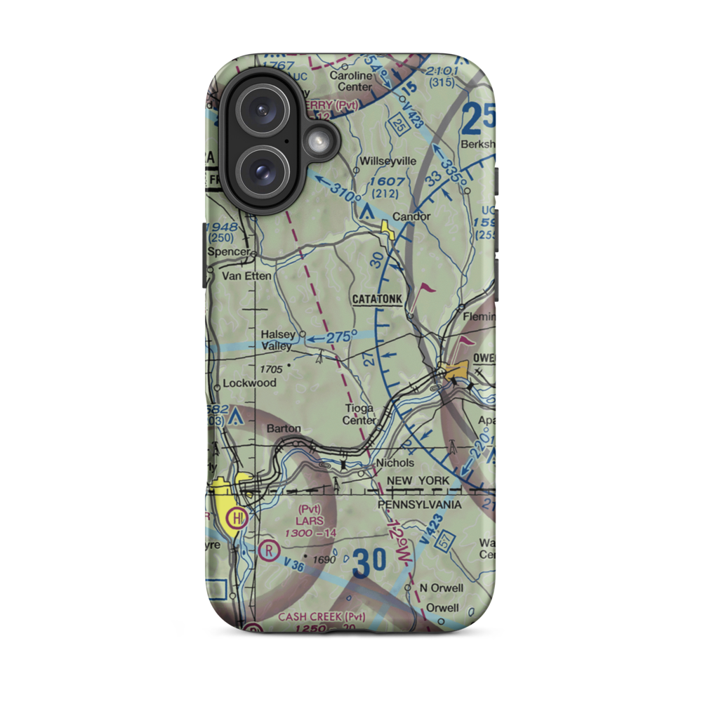 Kohn Airport (US-0048) VFR Sectional  Tough iPhone Case iPhone 16 Plus model shown