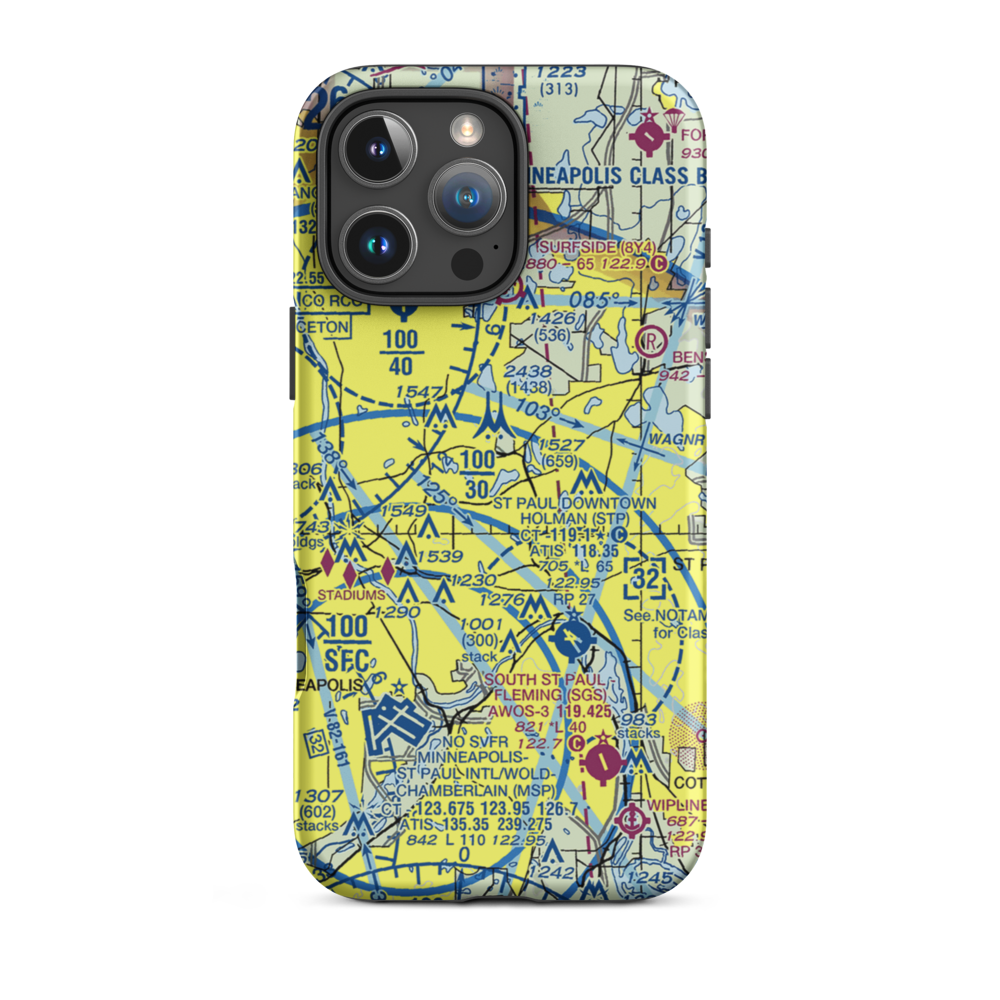 Kollar's Shoreview Marine Seaplane Base (MY21) VFR Sectional  Tough iPhone Case iPhone 16 Pro Max model shown