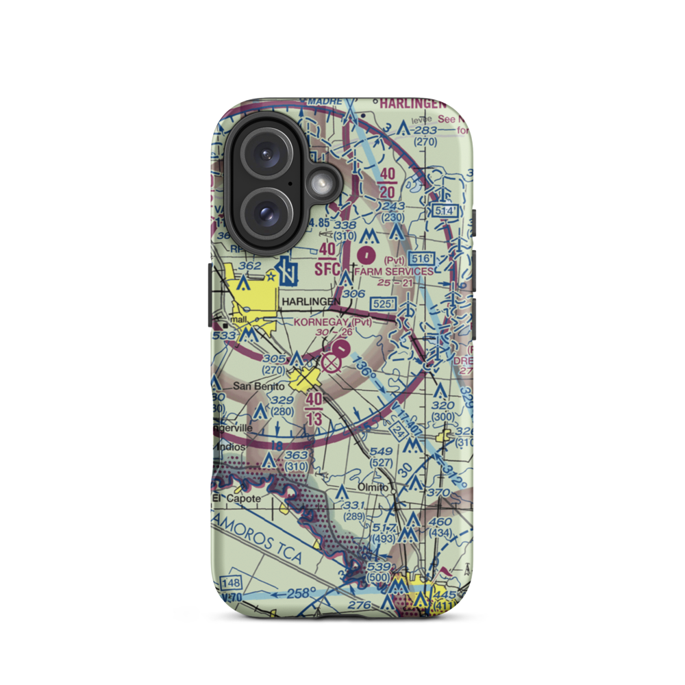 Kornegay Private Airport (53XS) VFR Sectional  Tough iPhone Case iPhone 16 model shown