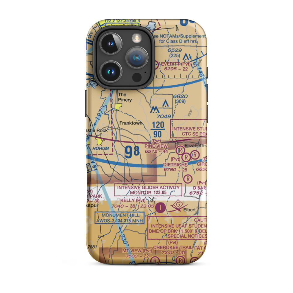 Kostroski Airport (43CO) VFR Sectional  Tough iPhone Case iPhone 16 Pro Max model shown