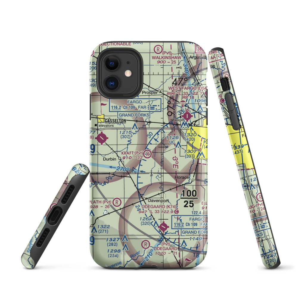 Kraft Airport (2ND0) VFR Sectional  Tough iPhone Case iPhone 11 model shown