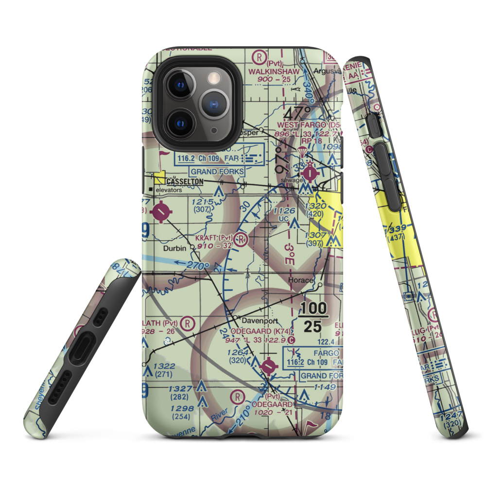 Kraft Airport (2ND0) VFR Sectional  Tough iPhone Case iPhone 11 Pro model shown