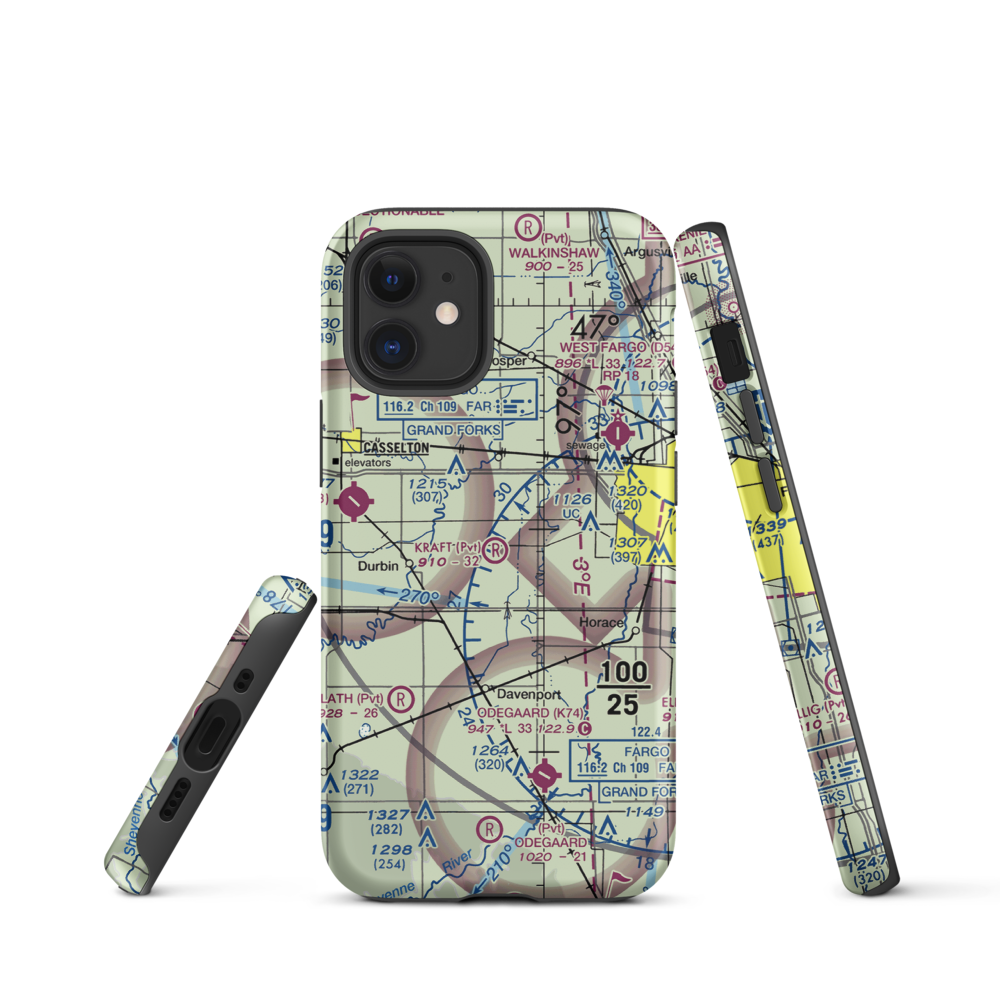 Kraft Airport (2ND0) VFR Sectional  Tough iPhone Case iPhone 12 mini model shown