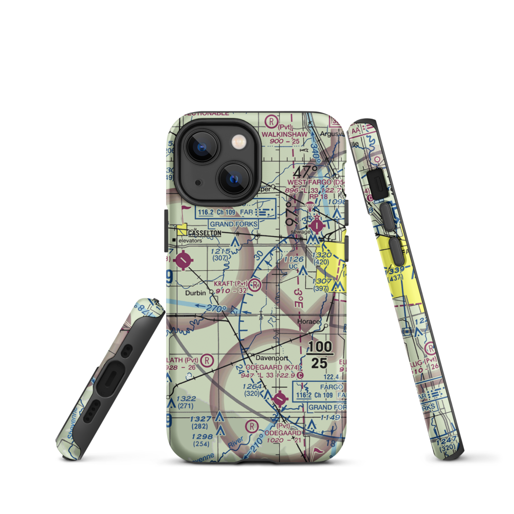 Kraft Airport (2ND0) VFR Sectional  Tough iPhone Case iPhone 13 mini model shown