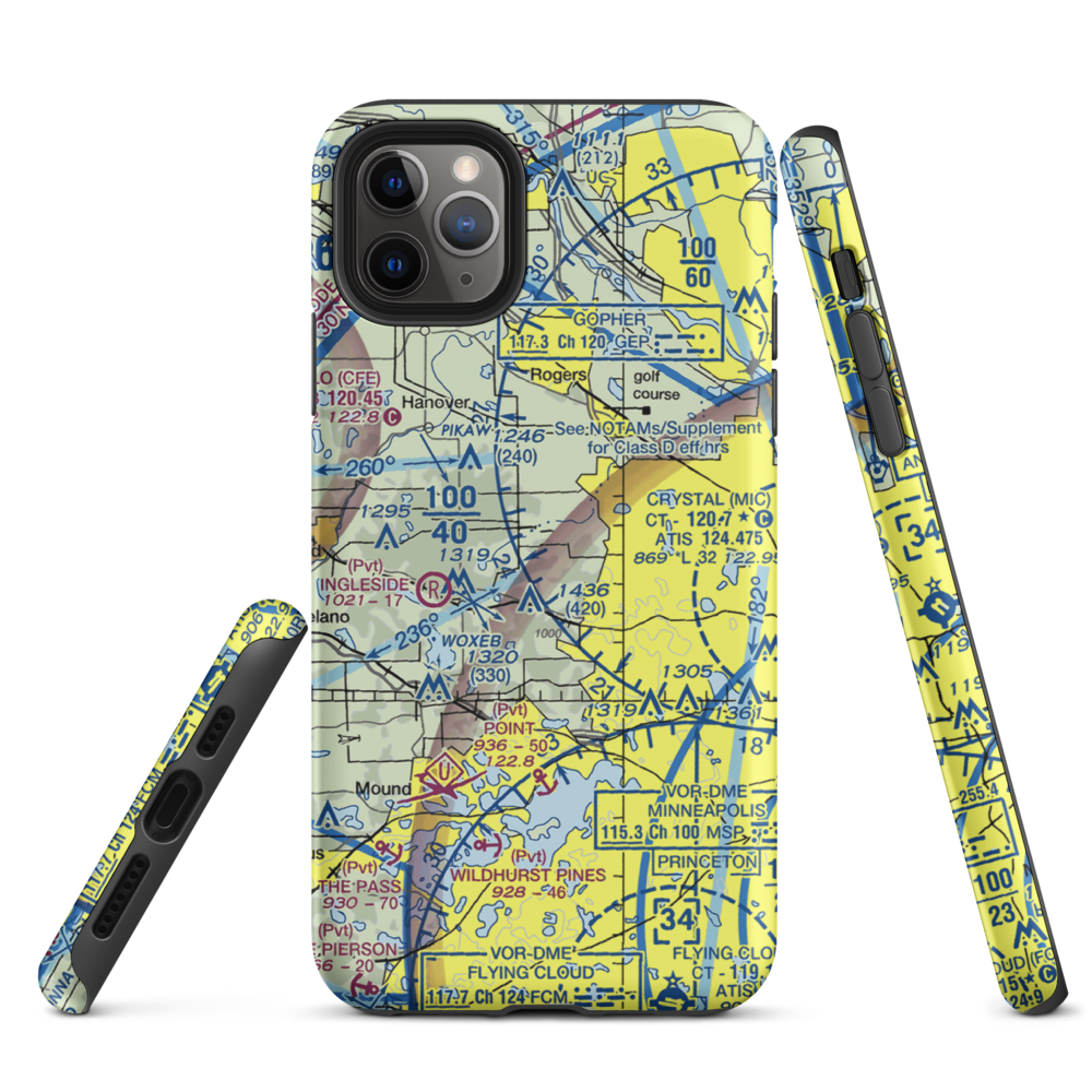 Kral's Personal Use Landing Field (42MN) VFR Sectional  Tough iPhone Case iPhone 11 Pro Max model shown