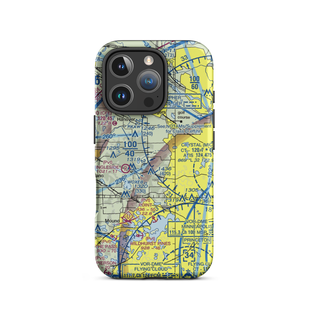 Kral's Personal Use Landing Field (42MN) VFR Sectional  Tough iPhone Case iPhone 16 Pro model shown