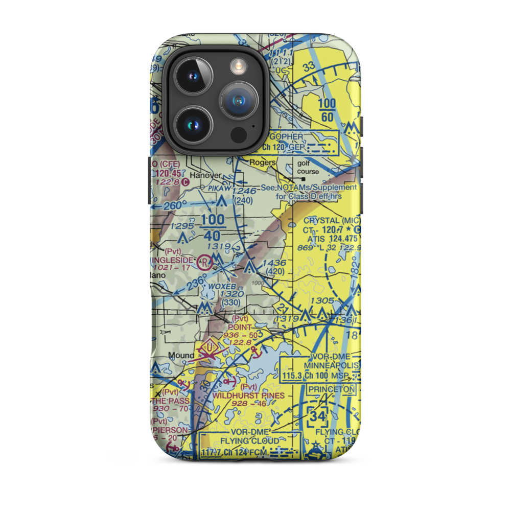 Kral's Personal Use Landing Field (42MN) VFR Sectional  Tough iPhone Case iPhone 16 Pro Max model shown