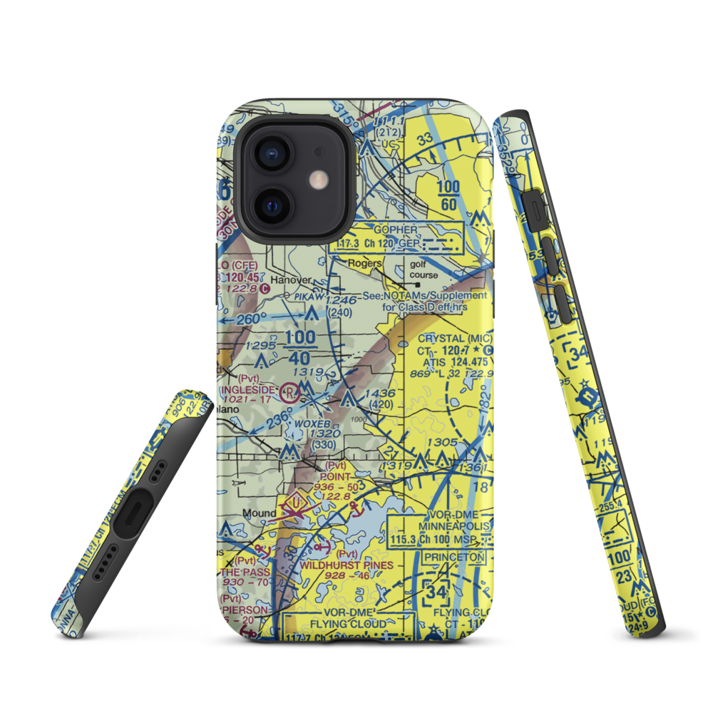 Kral's Personal Use Landing Field (42MN) VFR Sectional  Tough iPhone Case iPhone 12 model shown