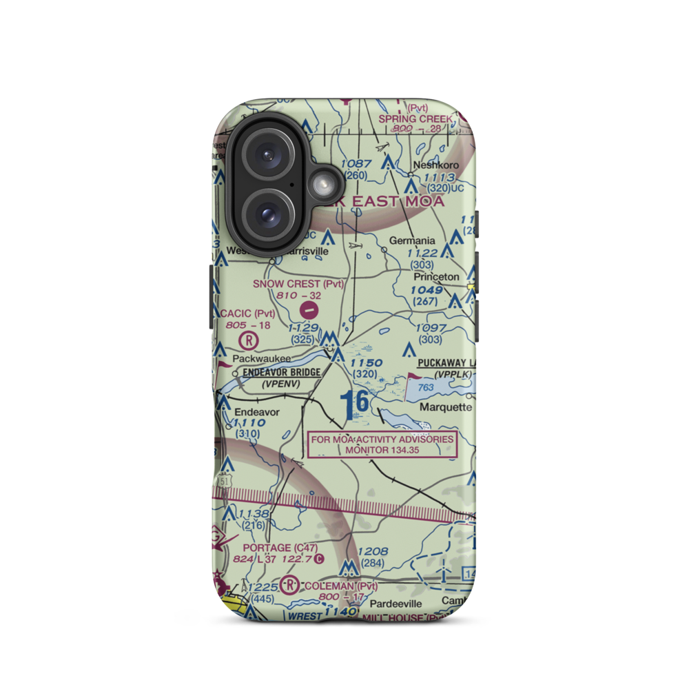 Krist Island Airport (WS68) VFR Sectional  Tough iPhone Case iPhone 16 model shown