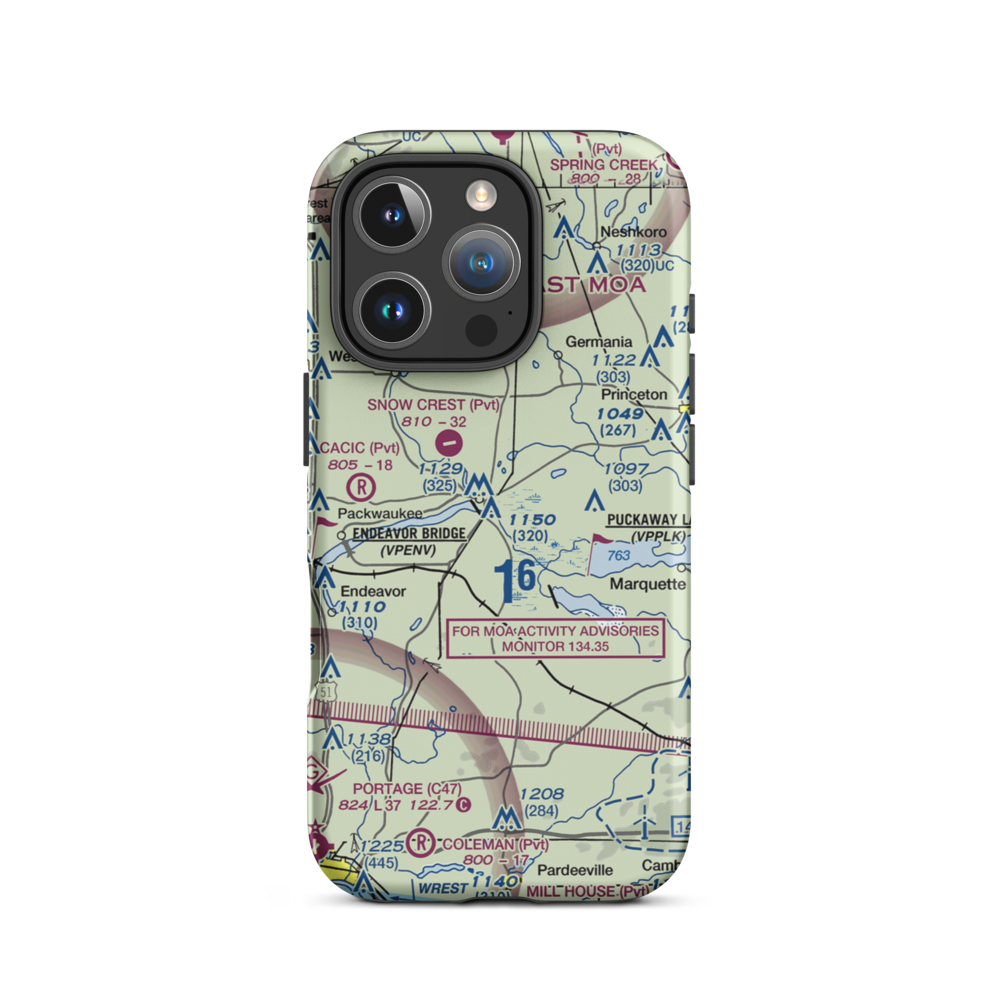 Krist Island Airport (WS68) VFR Sectional  Tough iPhone Case iPhone 16 Pro model shown