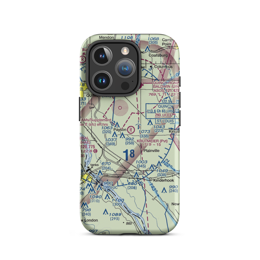 Krutmeier Airport (9LL0) VFR Sectional  Tough iPhone Case iPhone 16 Pro model shown