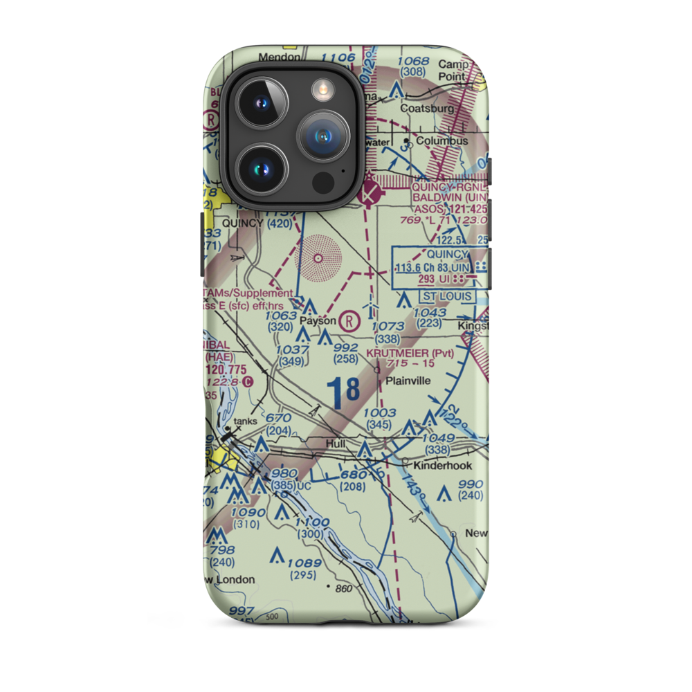 Krutmeier Airport (9LL0) VFR Sectional  Tough iPhone Case iPhone 16 Pro Max model shown
