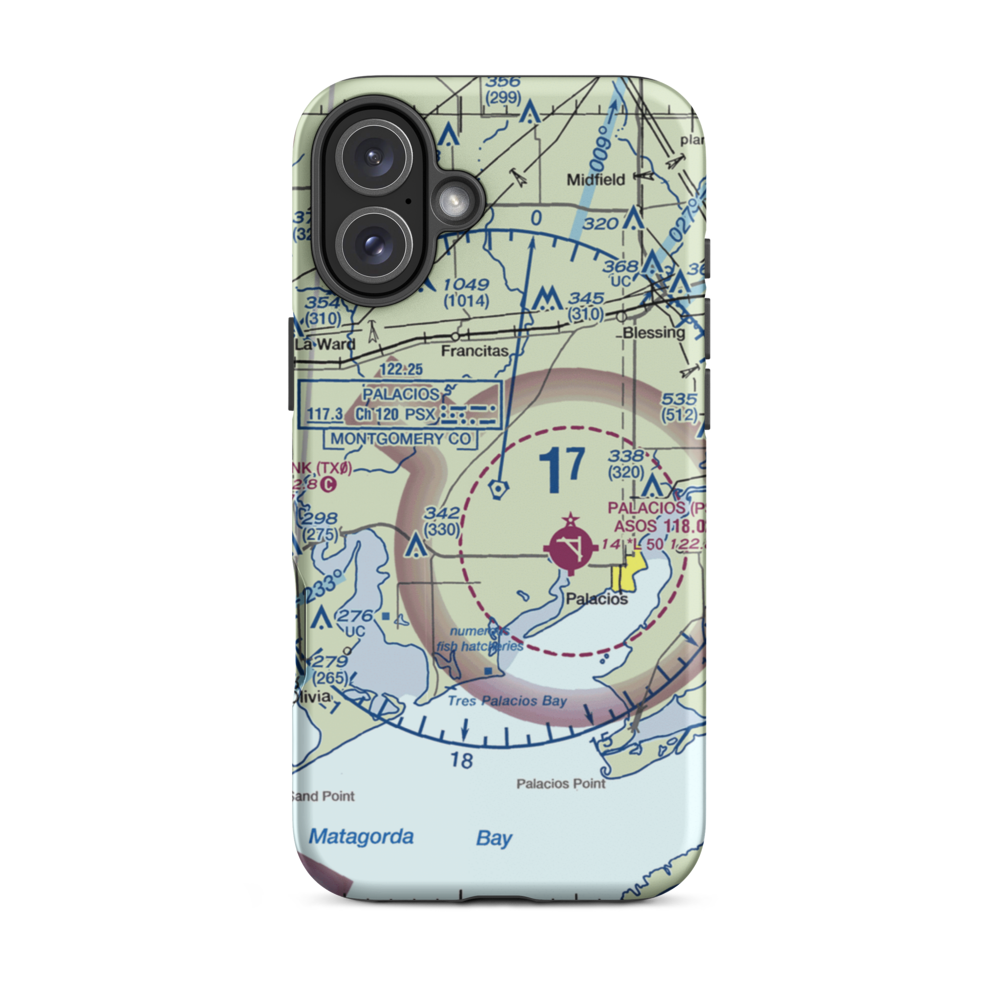 Kubecka Aviation Airport (3XS1) VFR Sectional  Tough iPhone Case iPhone 16 Plus model shown