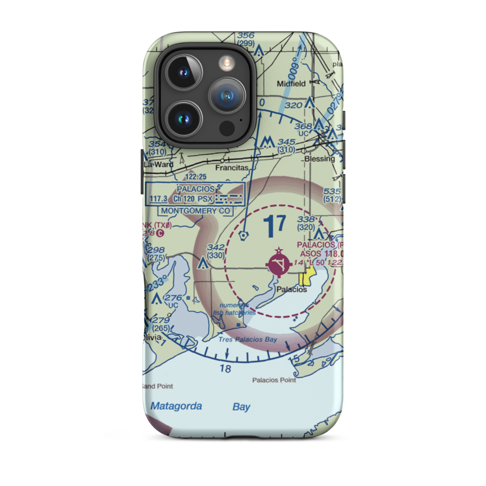 Kubecka Aviation Airport (3XS1) VFR Sectional  Tough iPhone Case iPhone 16 Pro Max model shown
