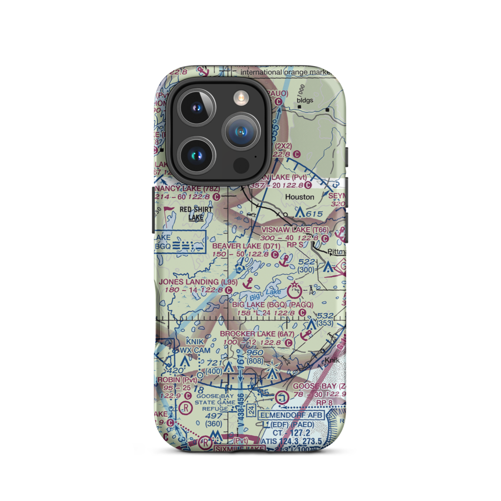 Kucera Residence Airport (63AK) VFR Sectional  Tough iPhone Case iPhone 16 Pro model shown