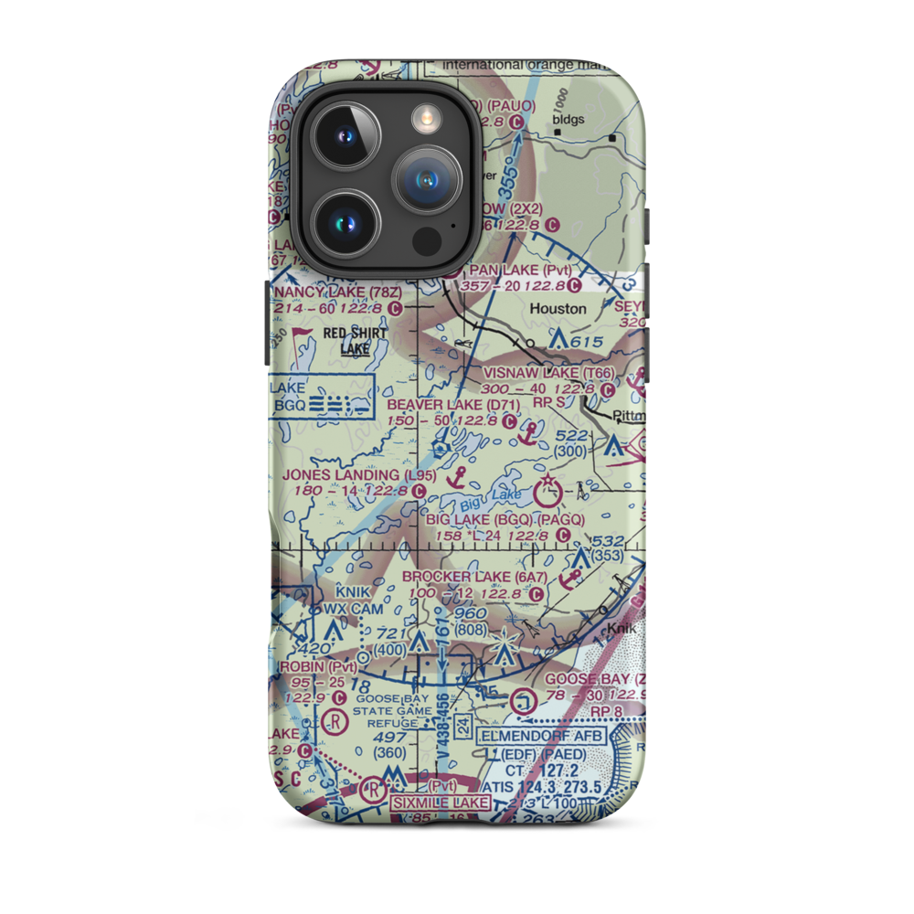 Kucera Seaplane Base (91AK) VFR Sectional  Tough iPhone Case iPhone 16 Pro Max model shown