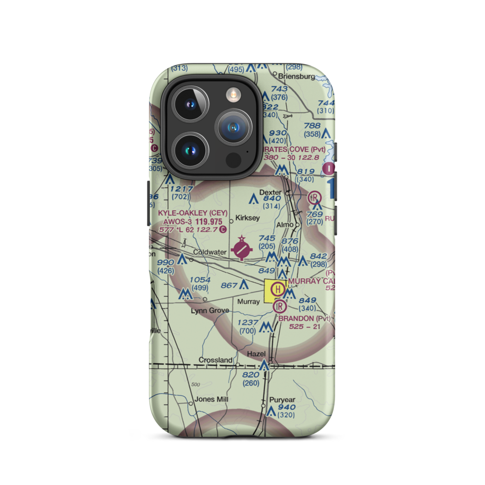 Kyle Oakley Field (CEY) VFR Sectional  Tough iPhone Case iPhone 16 Pro model shown