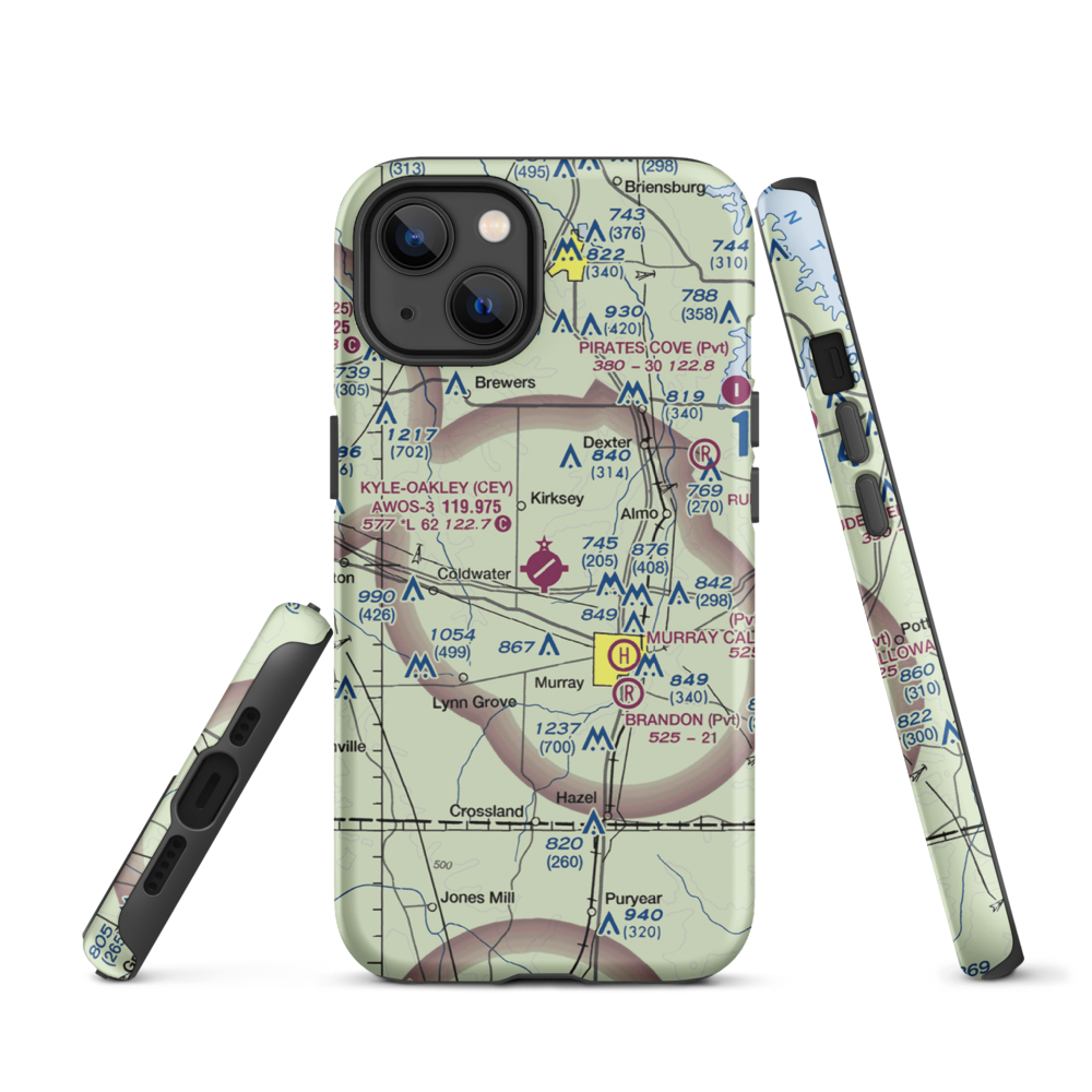 Kyle Oakley Field (CEY) VFR Sectional  Tough iPhone Case iPhone 13 model shown