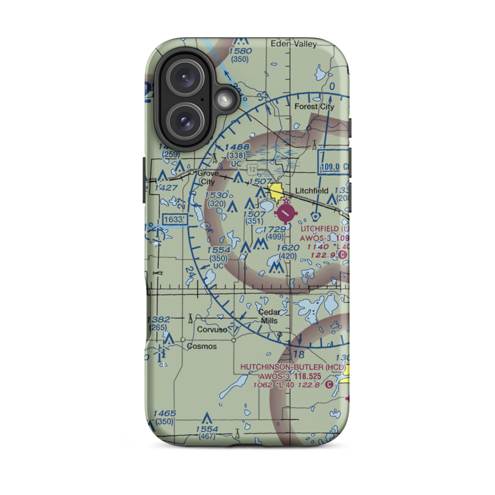 L & M Aerodrome (MN31) VFR Sectional  Tough iPhone Case iPhone 16 Plus model shown