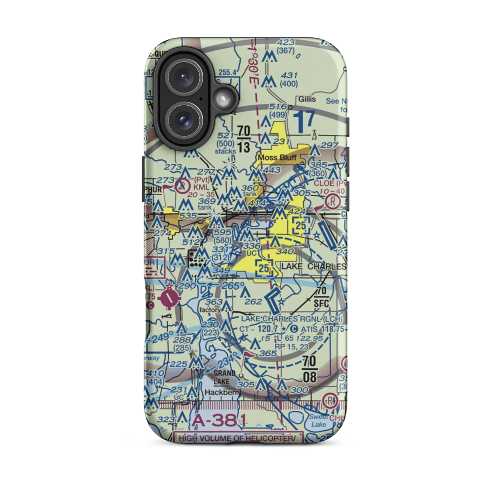 L Auberge du Lac Hotel Seaplane Base (29LS) VFR Sectional  Tough iPhone Case iPhone 16 Plus model shown