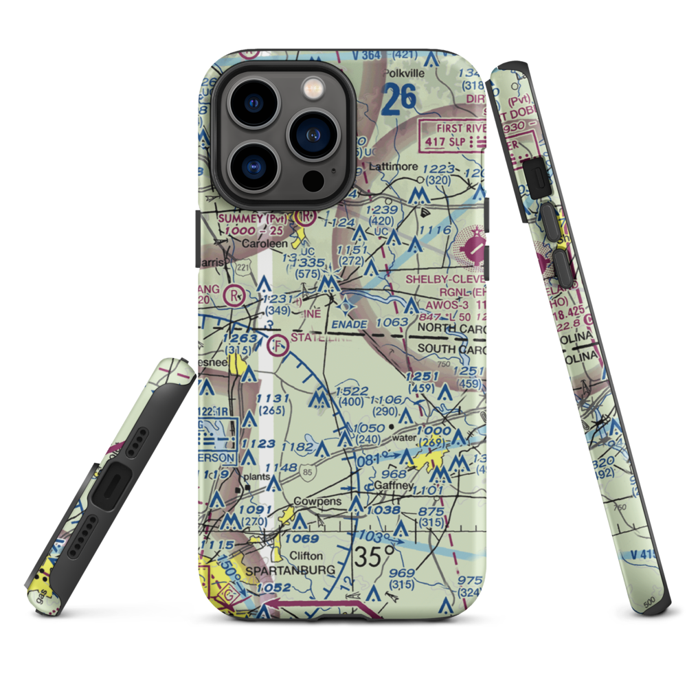 La Dolce Terra Airport (38SC) VFR Sectional  Tough iPhone Case iPhone 13 Pro Max model shown