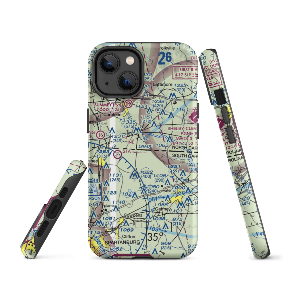 La Dolce Terra Airport (38SC) VFR Sectional  Tough iPhone Case iPhone 14 model shown