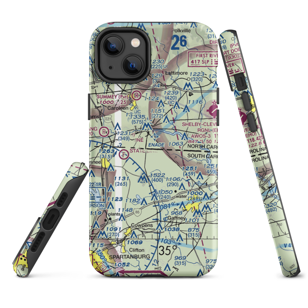 La Dolce Terra Airport (38SC) VFR Sectional  Tough iPhone Case iPhone 14 Plus model shown