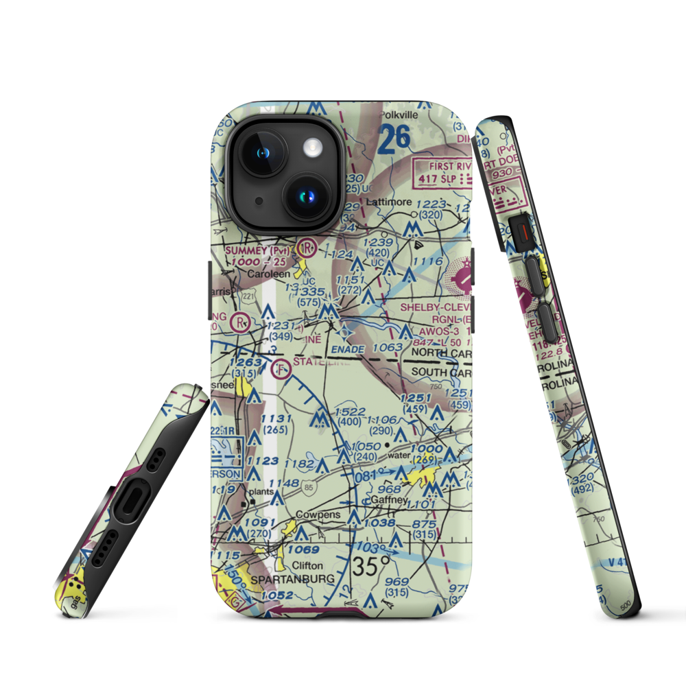 La Dolce Terra Airport (38SC) VFR Sectional  Tough iPhone Case iPhone 15 model shown