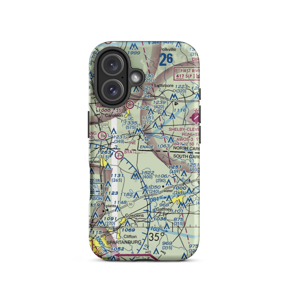 La Dolce Terra Airport (38SC) VFR Sectional  Tough iPhone Case iPhone 16 model shown