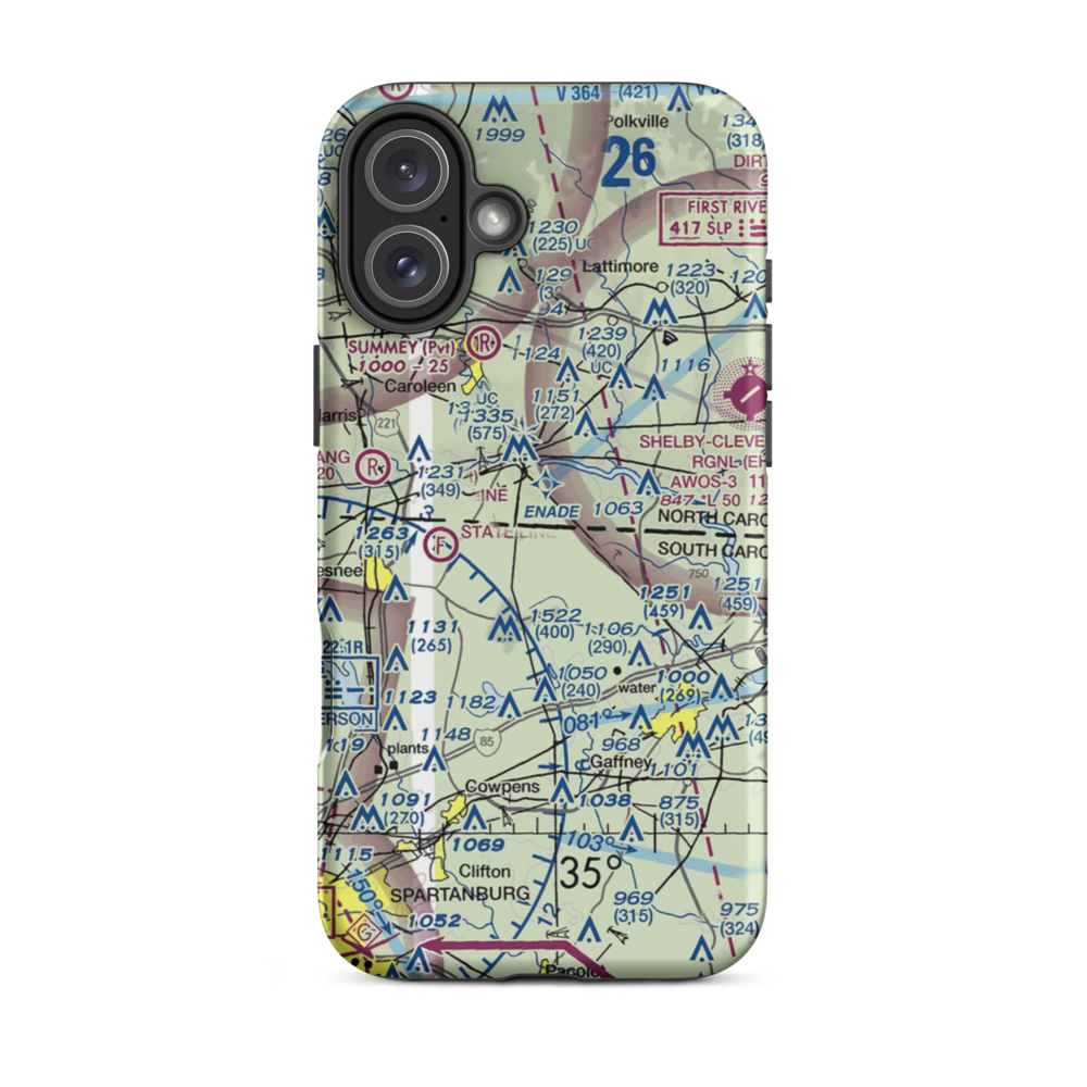 La Dolce Terra Airport (38SC) VFR Sectional  Tough iPhone Case iPhone 16 Plus model shown