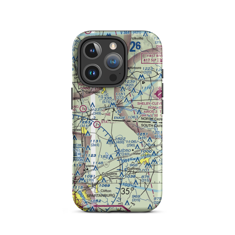 La Dolce Terra Airport (38SC) VFR Sectional  Tough iPhone Case iPhone 16 Pro model shown