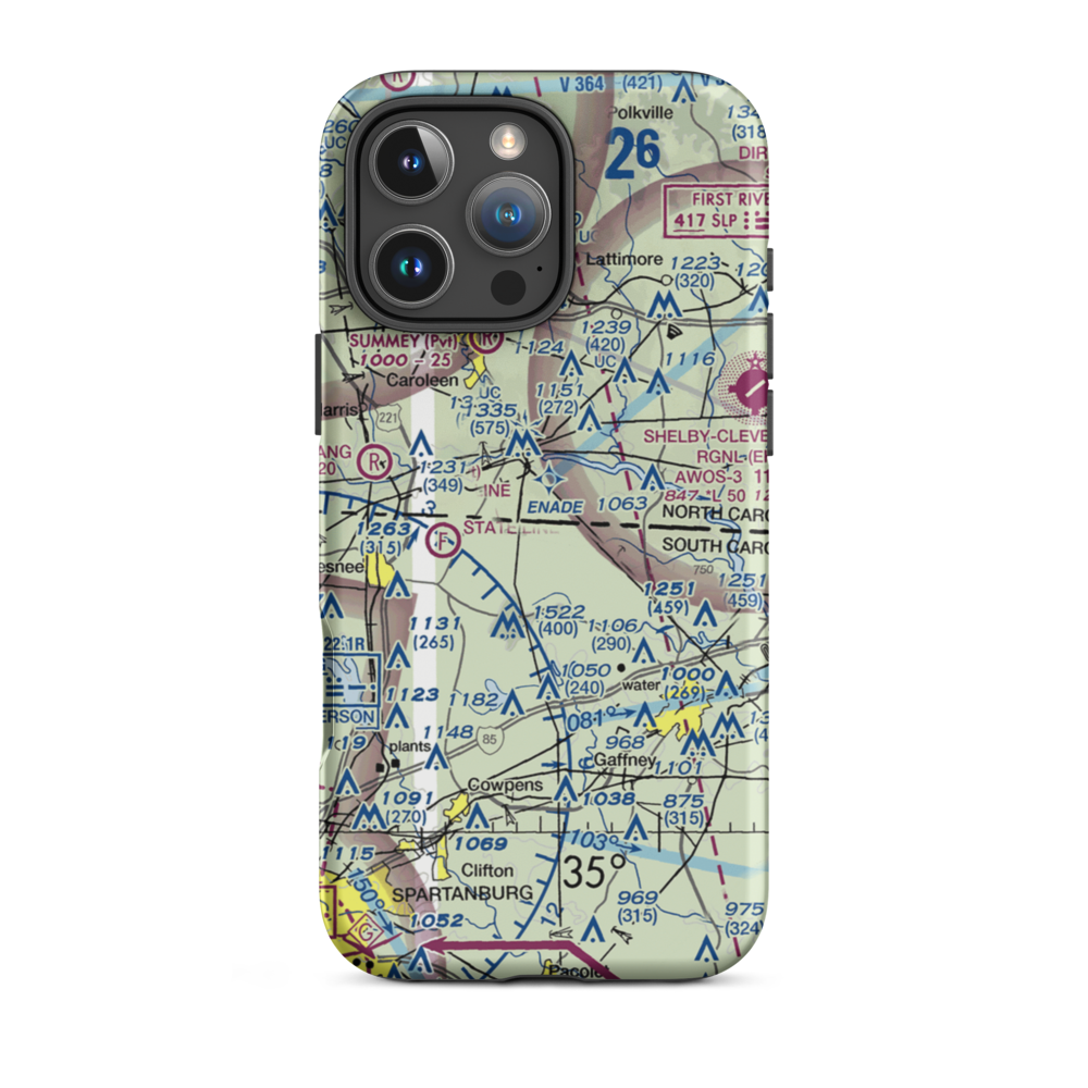 La Dolce Terra Airport (38SC) VFR Sectional  Tough iPhone Case iPhone 16 Pro Max model shown