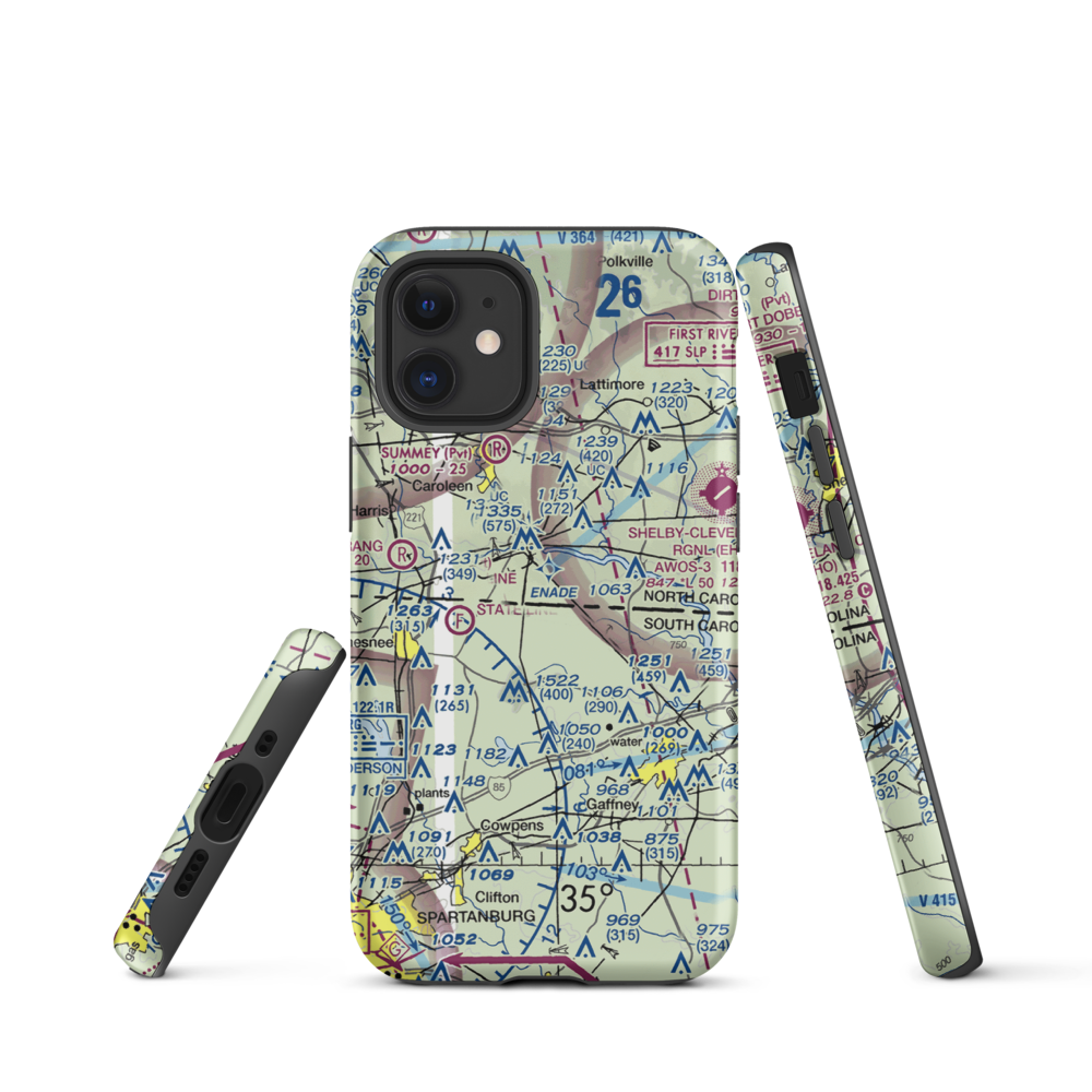 La Dolce Terra Airport (38SC) VFR Sectional  Tough iPhone Case iPhone 12 mini model shown