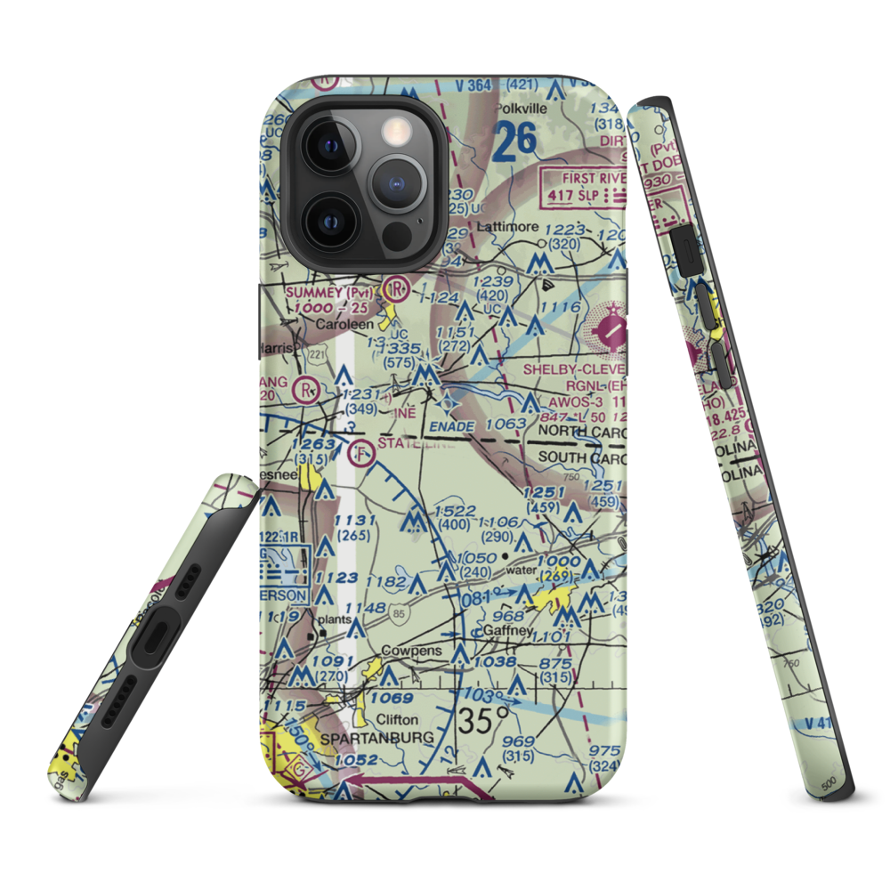 La Dolce Terra Airport (38SC) VFR Sectional  Tough iPhone Case iPhone 12 Pro Max model shown