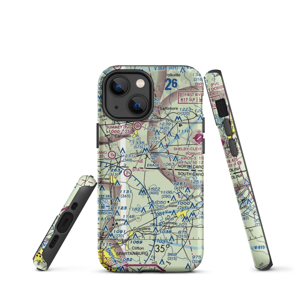 La Dolce Terra Airport (38SC) VFR Sectional  Tough iPhone Case iPhone 13 mini model shown