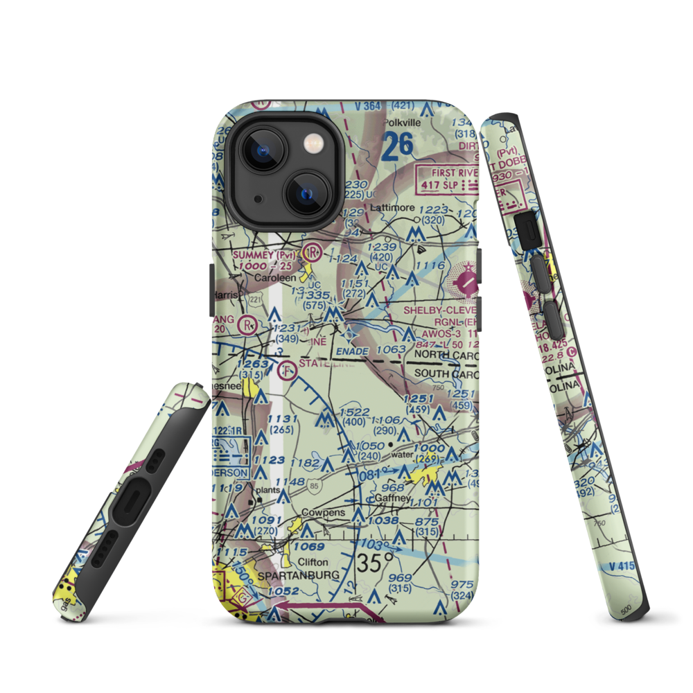 La Dolce Terra Airport (38SC) VFR Sectional  Tough iPhone Case iPhone 13 model shown
